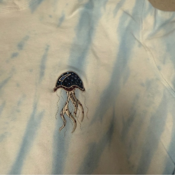 Baja Llama Jellyfish organic cotton hoodie sweatshirt - Picture 4 of 11